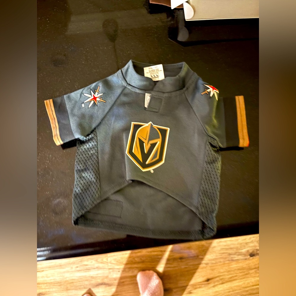Dog  Black Sports Team Shirt Vegas Knights Jersey small